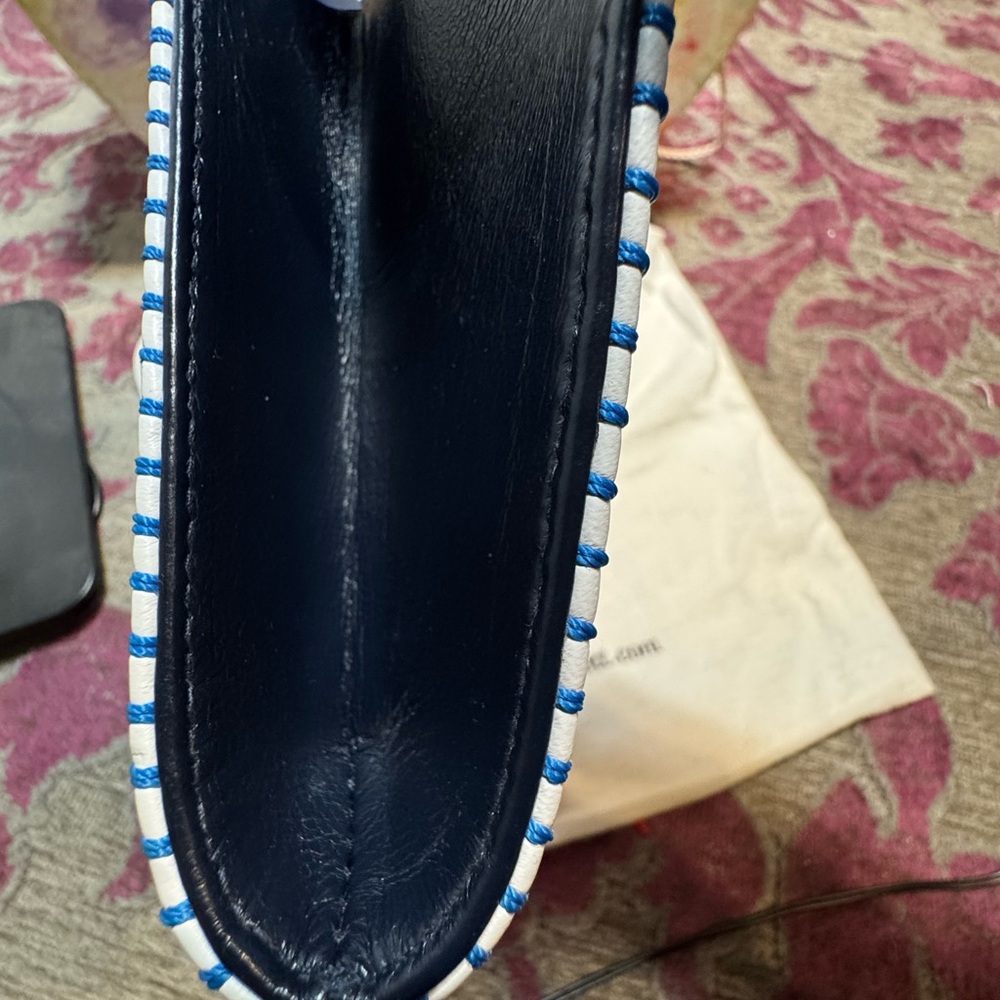 NWT - LK Bennett Sky Blue, Navy and White Clutch - Picture 15 of 16